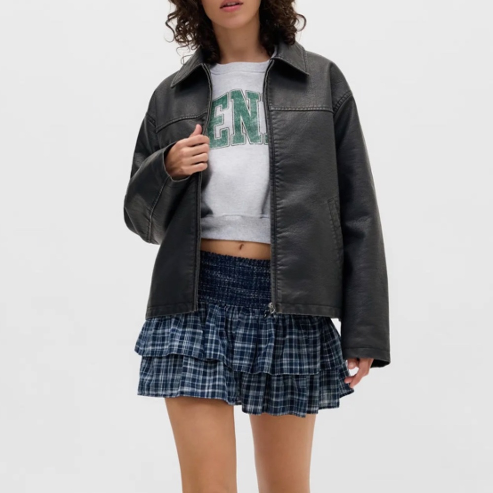 Urban Outfitters Dex Wadded Faux Leather Jacket Size M MEDIUM NEW NO TAGS